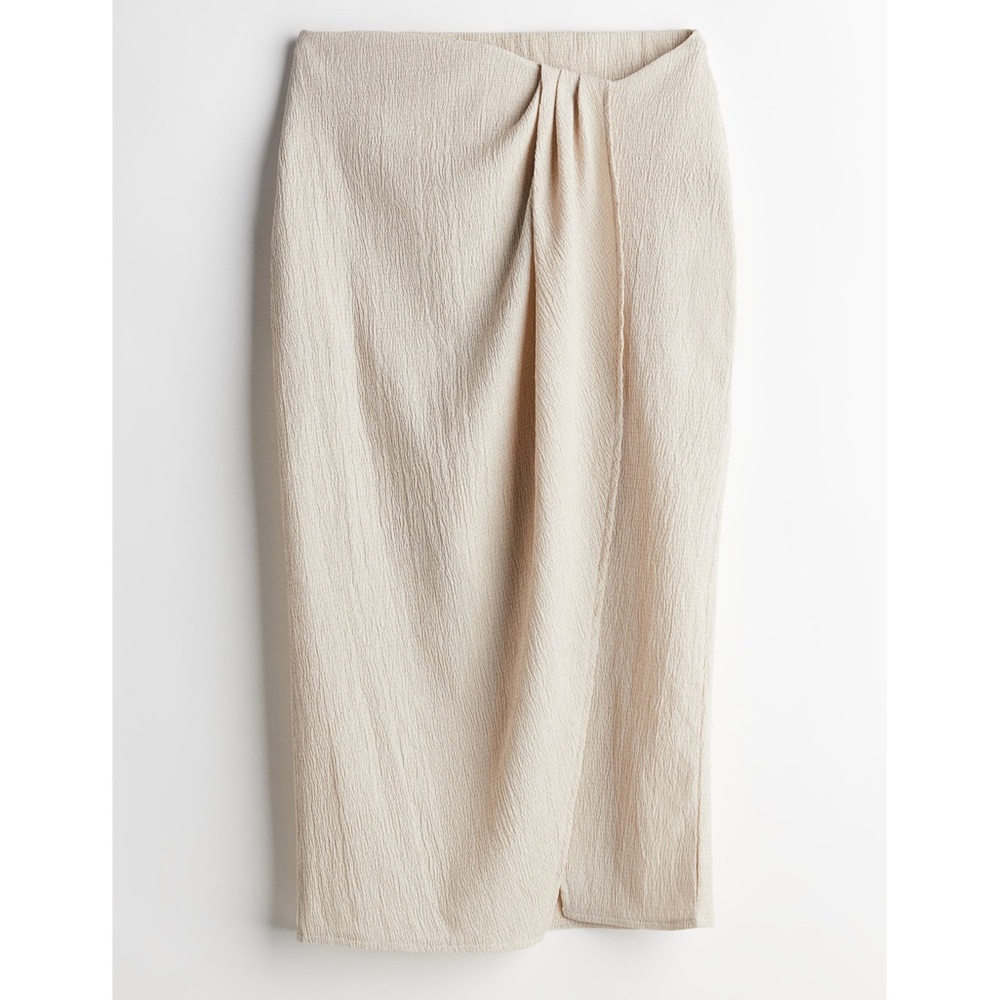 H&M Cream Midi Skirt